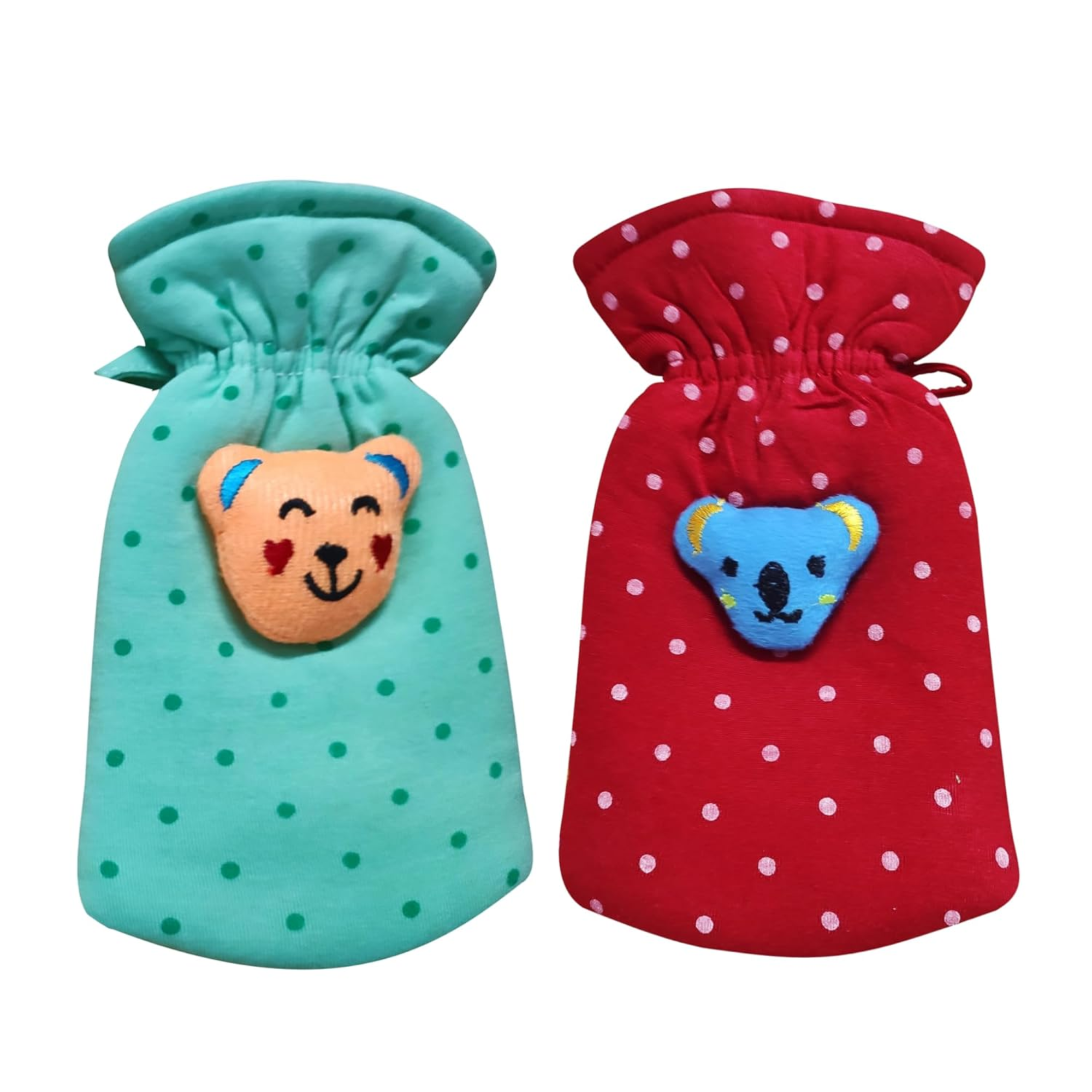 Dot Design Baby Soft Feeding Bottle Cover Red & Green 